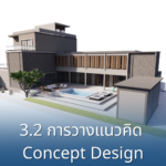 3.2 การวางแนวคิด Concept Design สำหรับบ้านพักอาศัย