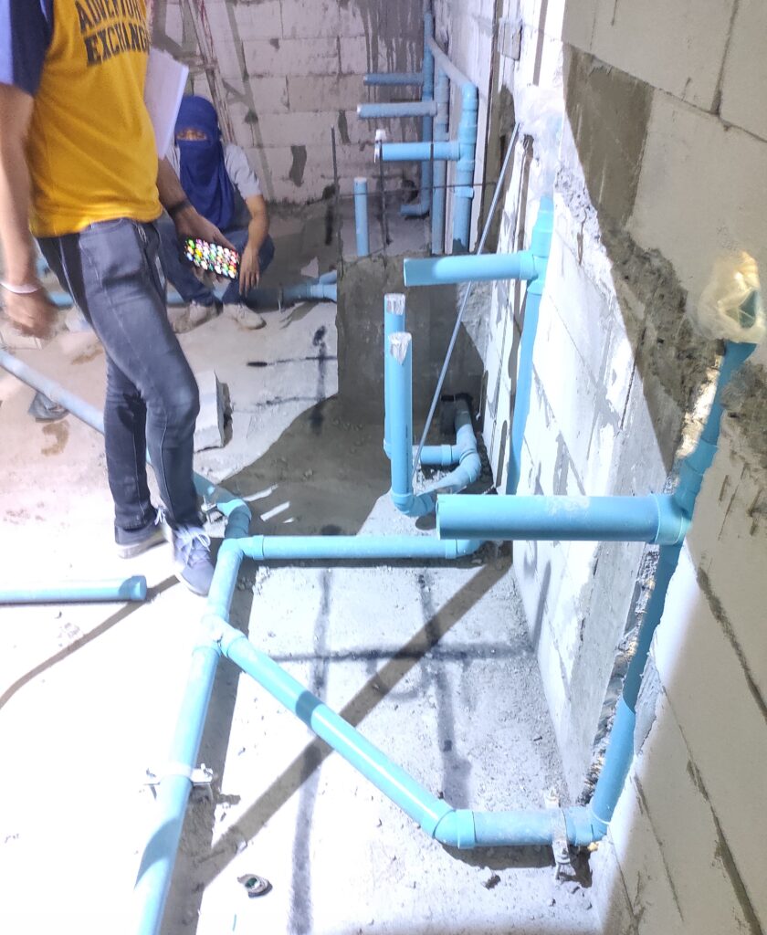 1.2.2 ตรวจสอบงานเดินท่อระบบ และตรวจก่อนเริ่มฉาบผนัง 5 IMG 20210226 154110