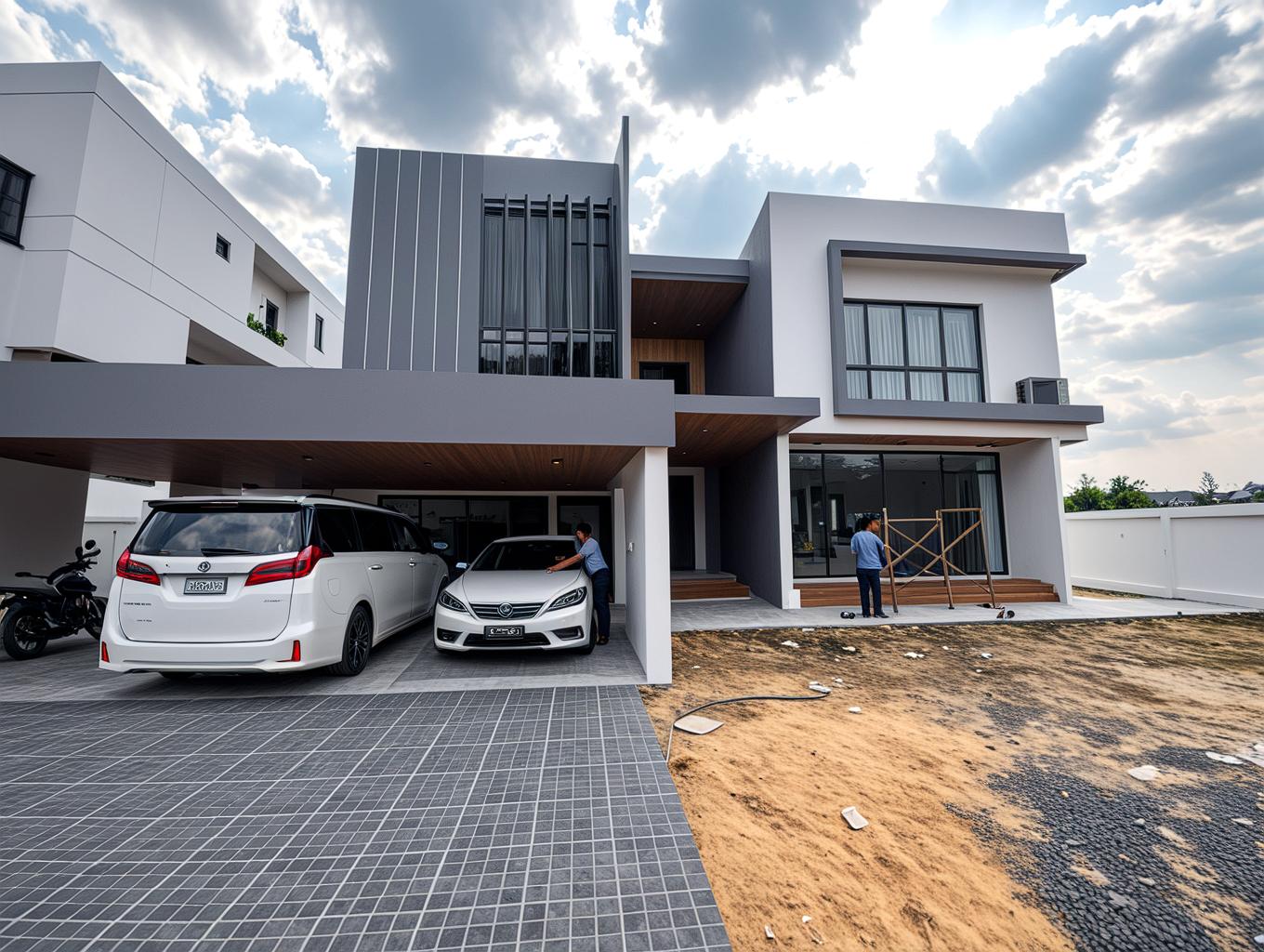 ผลงานคุมงานบ้านเดี่ยว 2 ชั้น เขตสวนหลวง โดยทีมงาน ตรี วิศวะ กรุ๊ป
