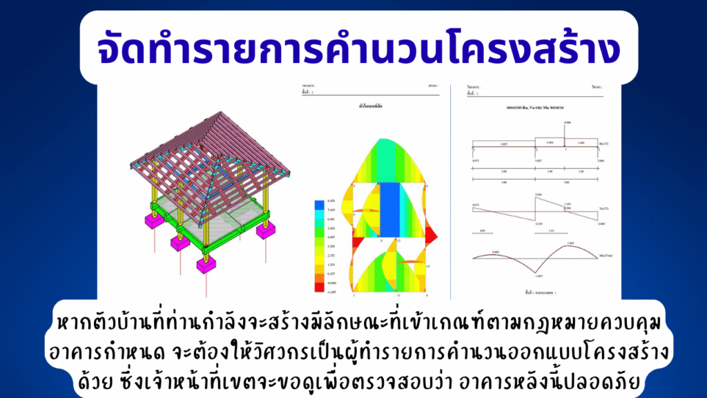 บริการออกแบบบ้าน ประมาณราคา 13 ออกแบบโครงสร้าง