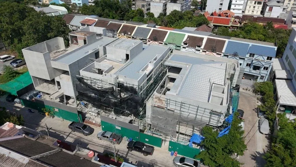 ภาพจริงของโครงการบ้านพักอาศัยระหว่างก่อสร้าง